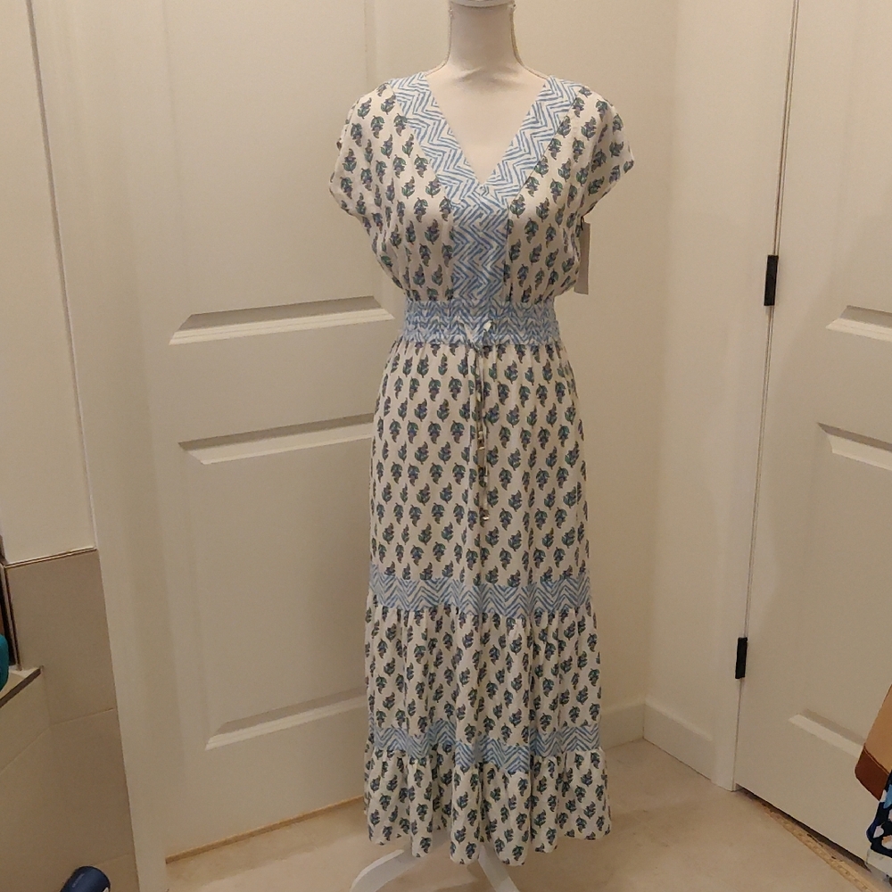 New!Rachel Zoe Patterned Maxi Dress Cottagecore Y2K Retro Maximalists Elevated